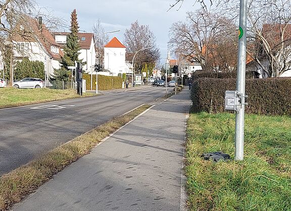 Radverkehrszähler in Echterdingen an der Bonländer Straße Radverkehrszähler in Echterdingen an der Bonländer Straße