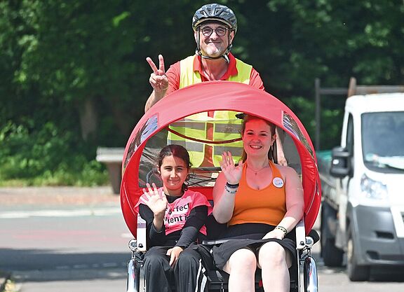 Eine Rikscha-Fahrt macht gute Laune