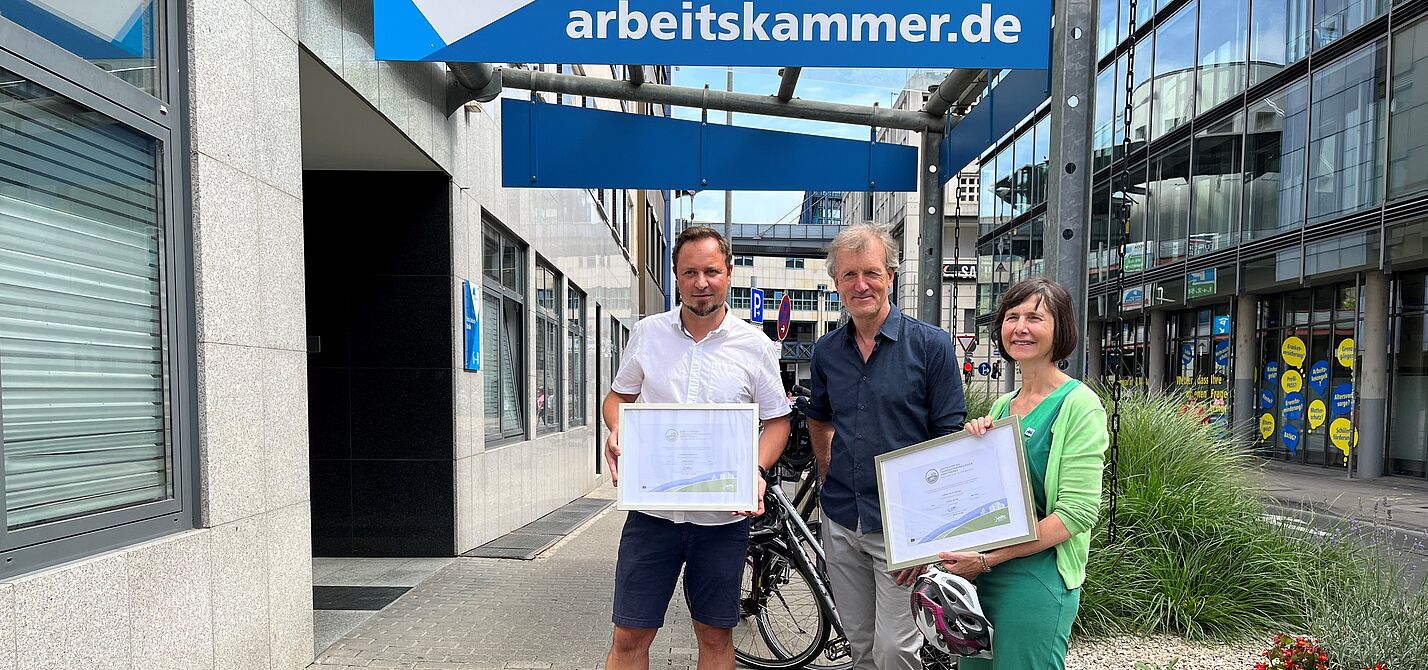 Arbeitskammer ist fahrradfreundlicher Arbeitgeber