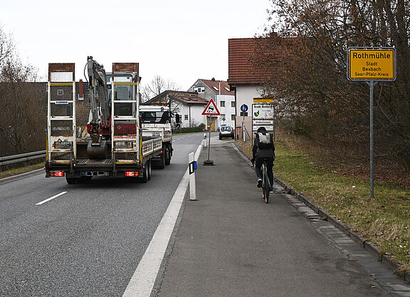 Radfahrer in Rothmühle (Stadt Bexbach)
