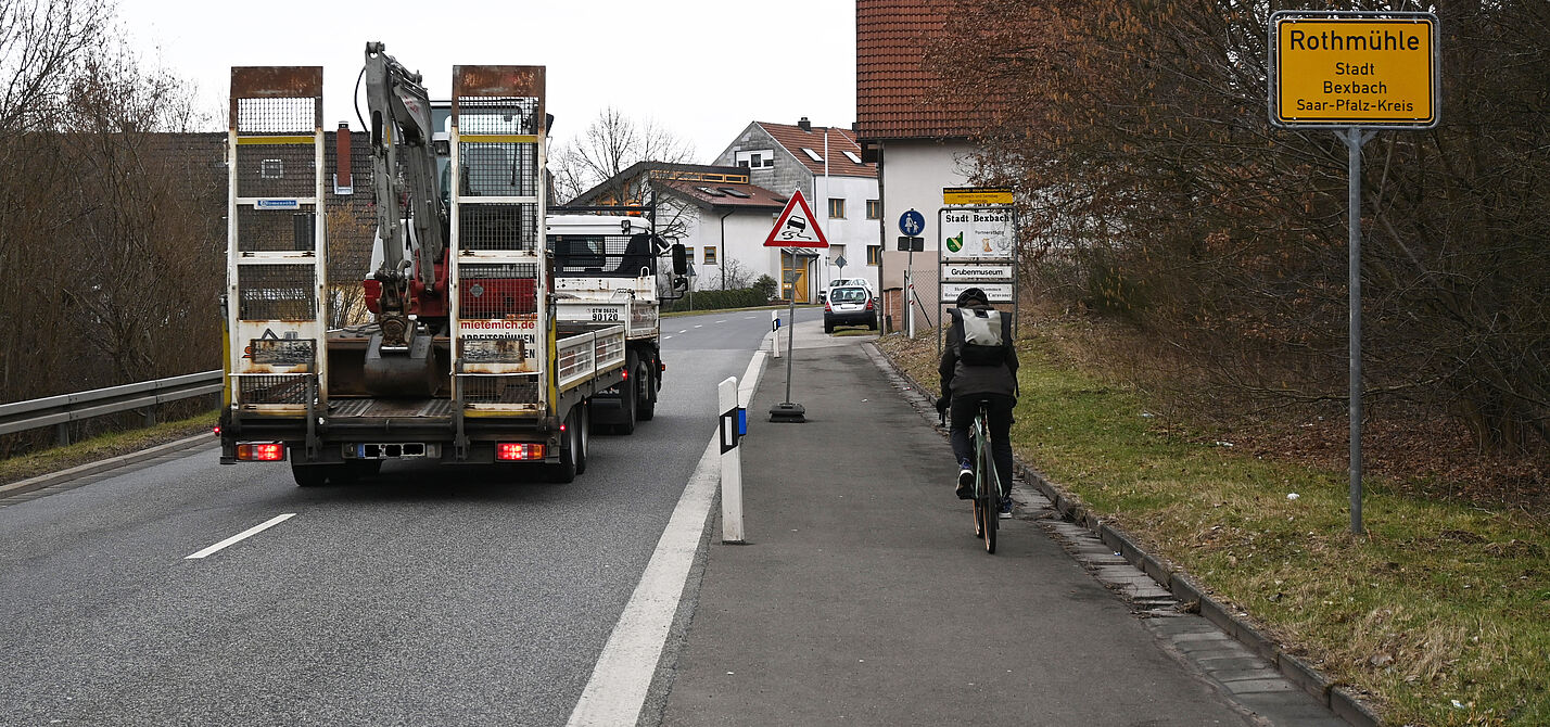 Radfahrer in Rothmühle (Stadt Bexbach)